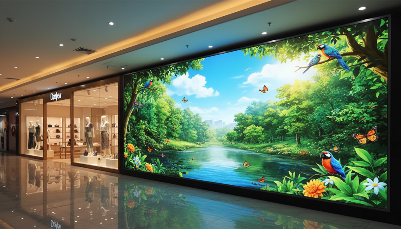 LED screen 5x3 MultiRu in the mall